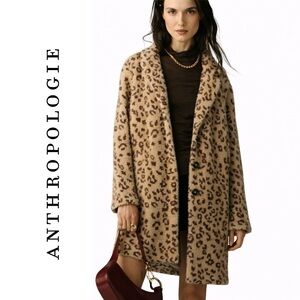 Anthropologie Sanctuary Hometown Leopard Knit Coat